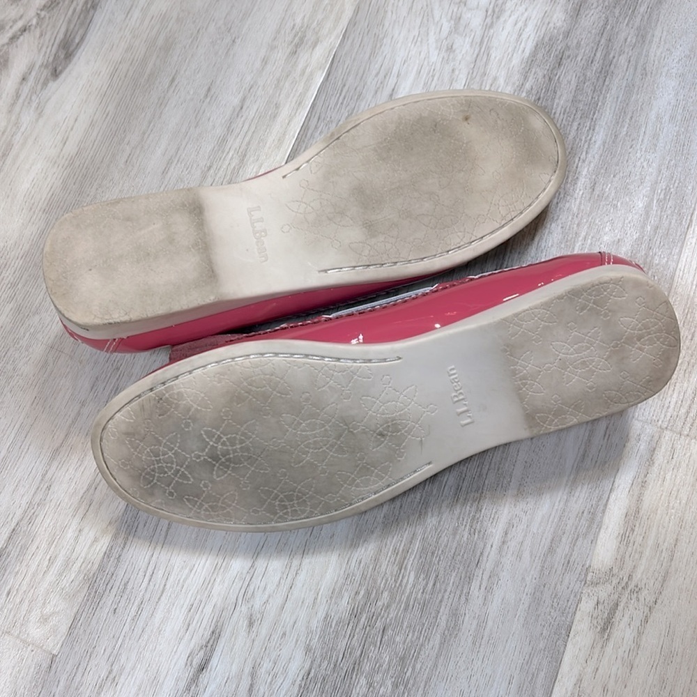 L.L. Bean Old Money Barbie Patent Leather Slip-On Boat Shoes Moccasin Loafers 9 - Picture 11 of 11